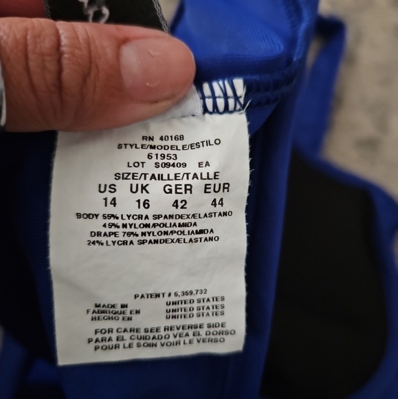 Miraclesuit Womens Blue Must Have Escape One Piece Tummy Control Bathing Suit 14 - Picture 10 of 14